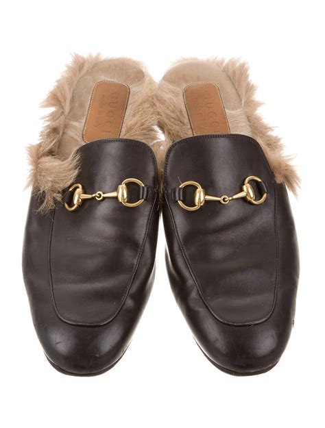 gucci princetown horsebit fur slippers